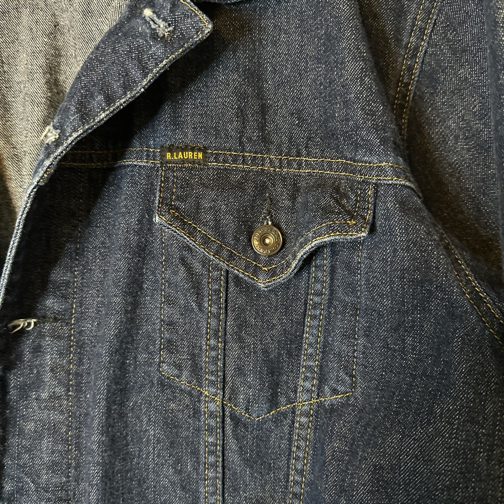 Ralph Lauren Polo Jeans Co. Men’s L Dark Denim Jean Jacket EUC